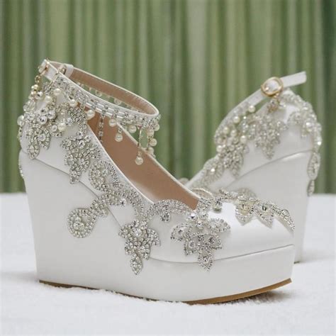 silver wedges for wedding